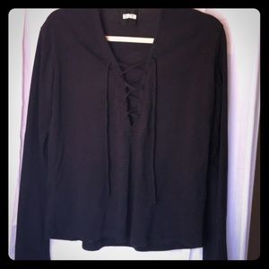 Reformation Lace-up Top